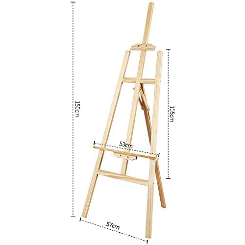 150cm fine art wooden A-frame easel for painting, drawing, and art display