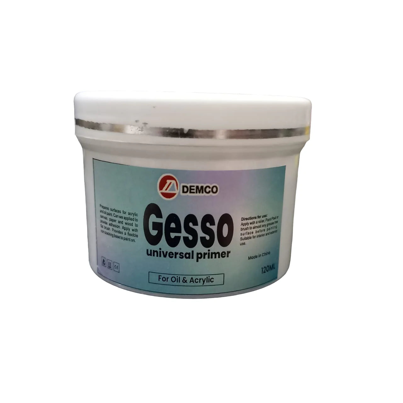 Gesso Primer 120ml for Oil and Acrylic Painting Canvas Prep