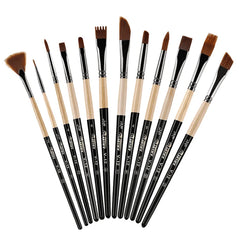 Giorgione professional artist paint brush set, 12-piece pack for acrylic, oil, and watercolor painting
