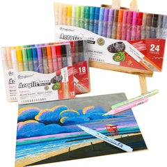 Giorgione Permanent Acrylic Paint Markers Set For Wood, Metal, Cardboard, Glass, Canvas 12/24