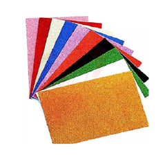Glitter foamic sheets A4 size mix colors pack of 10 for DIY crafts school projects and decorations