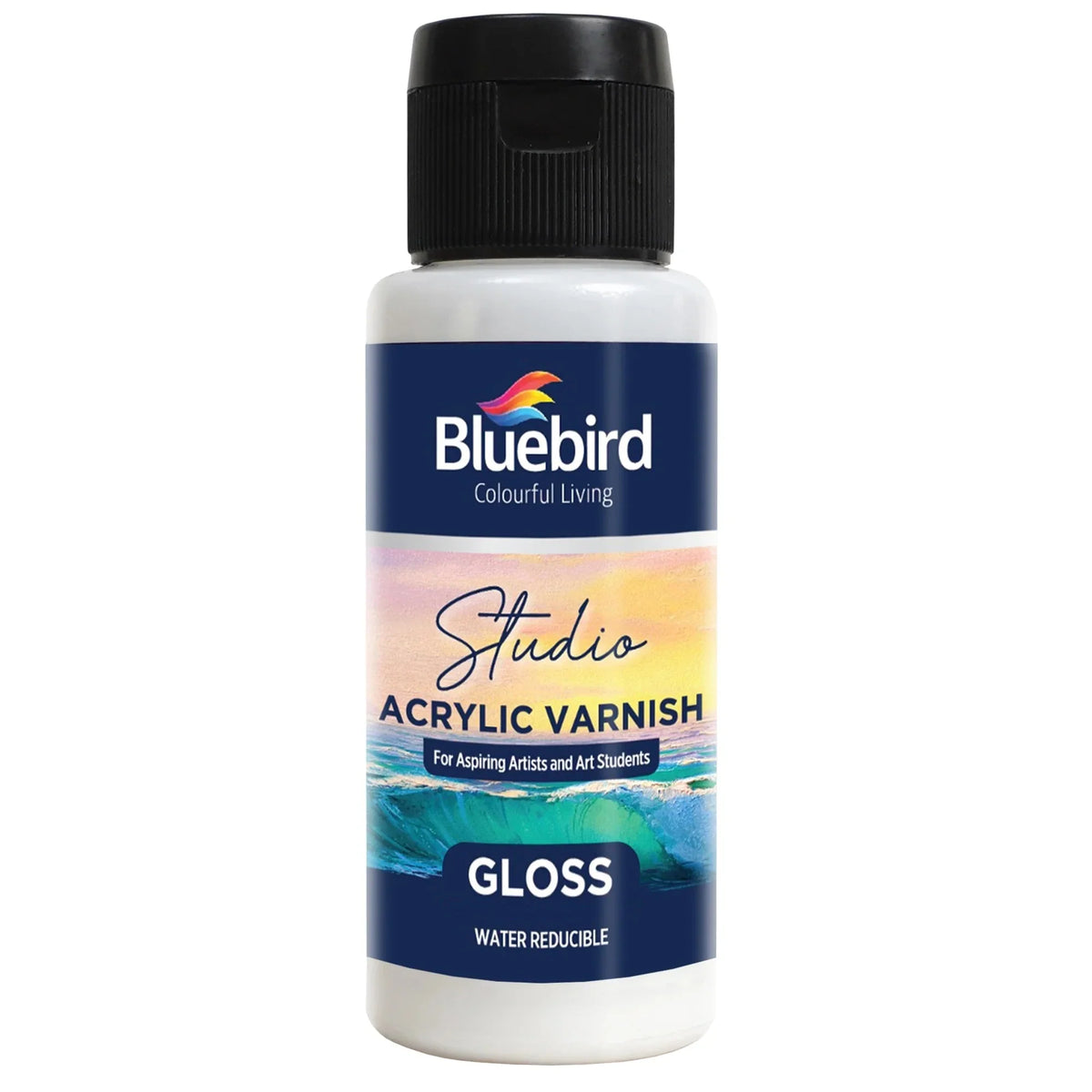 Bluebird studio acrylic varnish 100ml gloss and matt water-reducible for acrylic paintings
