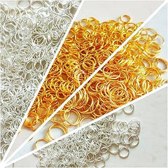 Gold and silver plated jump ring joiners in a 10g pack for jewelry making