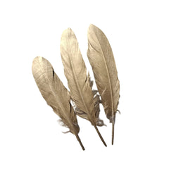 3 PCS golden and silver decorative feathers for home décor, DIY crafts, and event decorations