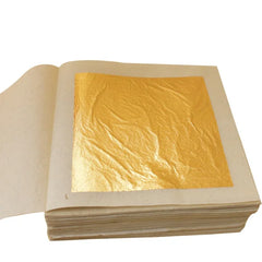 Golden foil leaf sheets 6x6 inch pack of 100 for art and craft