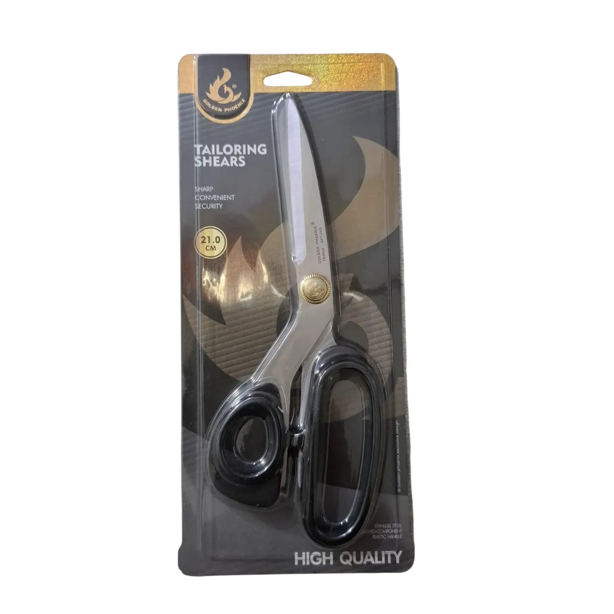 Golden Phoenix 21cm tailoring and office scissors for paper and fabric cutting