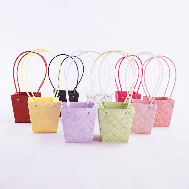 Mini quilted faux leather handbag with handles for everyday use and gifting