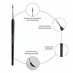Keep Smiling 6pcs Detail Paint Brushes Drawing Nylon Hook Line Pen for Acrylic Watercolor Painting
