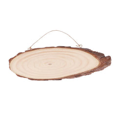 Hoobar Oval Natural Wood Slice with Bark
