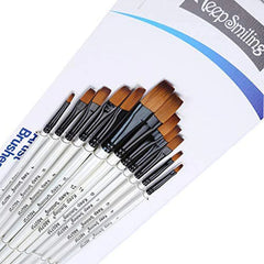 Keep Smiling A6075F Wooden Drawing Paint Brush Set 12pcs