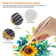 Keep Smiling A6075F 12pcs Drawing Paint Brush Set Wooden