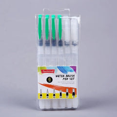 Watercolor brush pen refillable calligraphy drawing pen pack of 6 for painting and sketching
