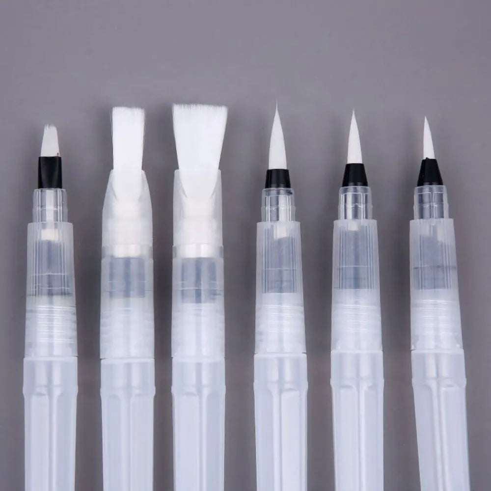 Watercolor brush pen refillable calligraphy drawing pen pack of 6 for painting and sketching