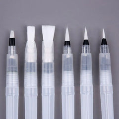 Watercolor brush pen refillable calligraphy drawing pen pack of 6 for painting and sketching