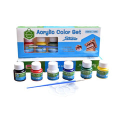Keep Smiling acrylic paint set, 6 tubes of 25ml, vibrant colors for painting, crafts, and artistic projects