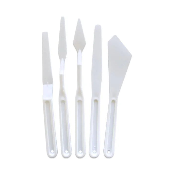 Keep Smiling 5 Pcs plastic palette knife set for painting and art