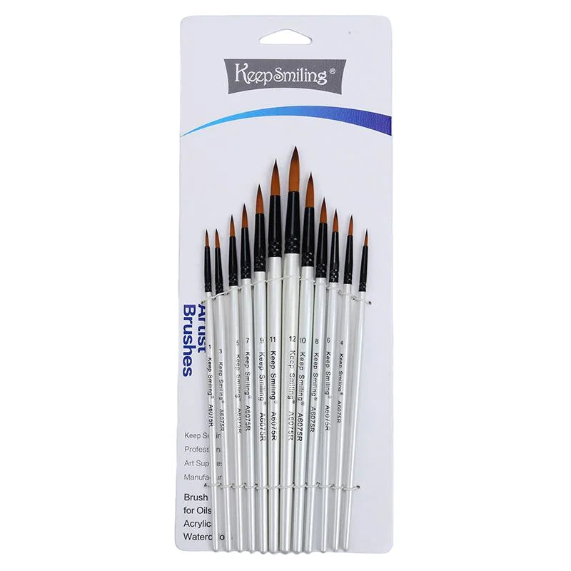 Keep Smiling A6075R Drawing Paint Brush Set 12pcs
