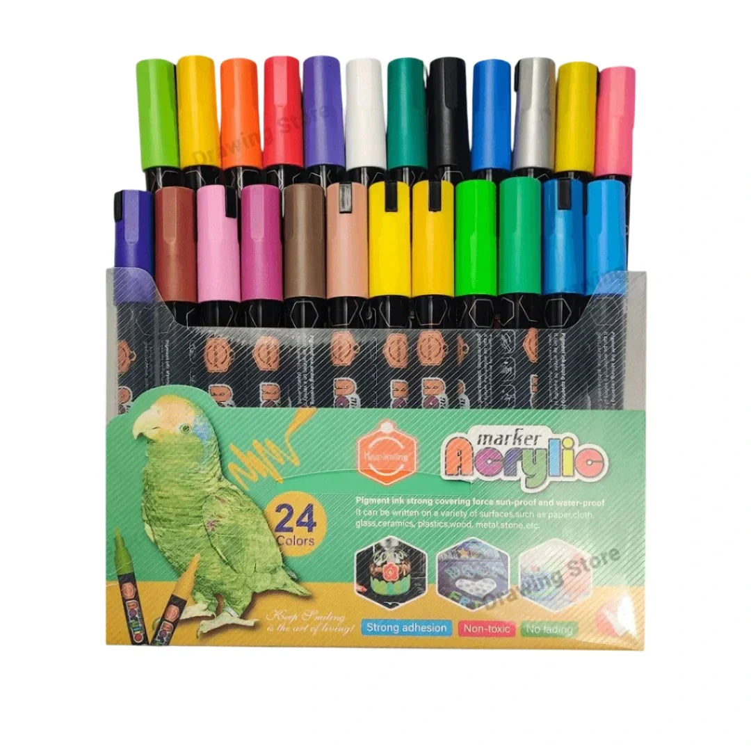 Keep Smiling Acrylic Marker Set Of 12 / 24