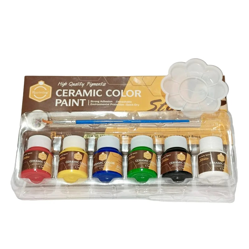Keep Smiling ceramic color paint pack of 8 colors for pottery and DIY art projects