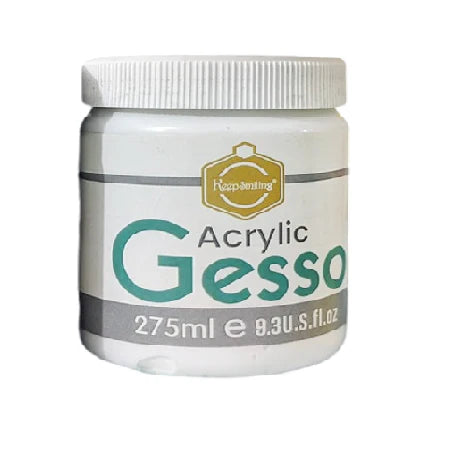 Keep Smiling white acrylic gesso premier 275ml for priming canvases and painting surfaces