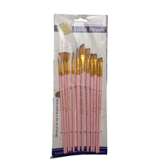 Keep Smiling Professional Multi Shapes Paint Brush 6308 Pink Pack of 12