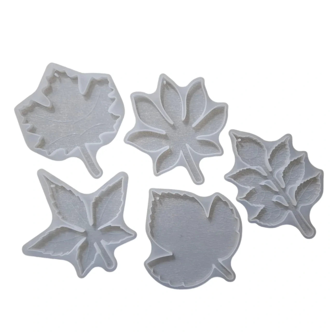 Leaf-shaped silicone molds for DIY epoxy resin coasters and cup mats