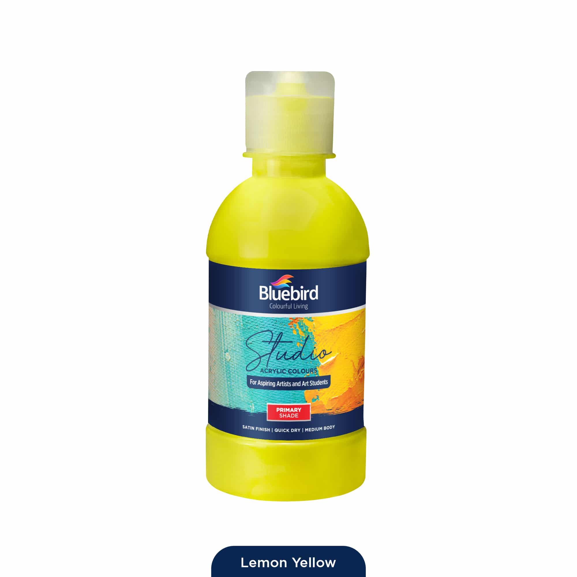 Studio Acrylic Colours 250ml Primary Shades Acrylic Paint for Art and Crafts