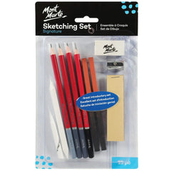 Mont Marte Signature sketching set 13 pieces with drawing and shading tools for artists and beginners