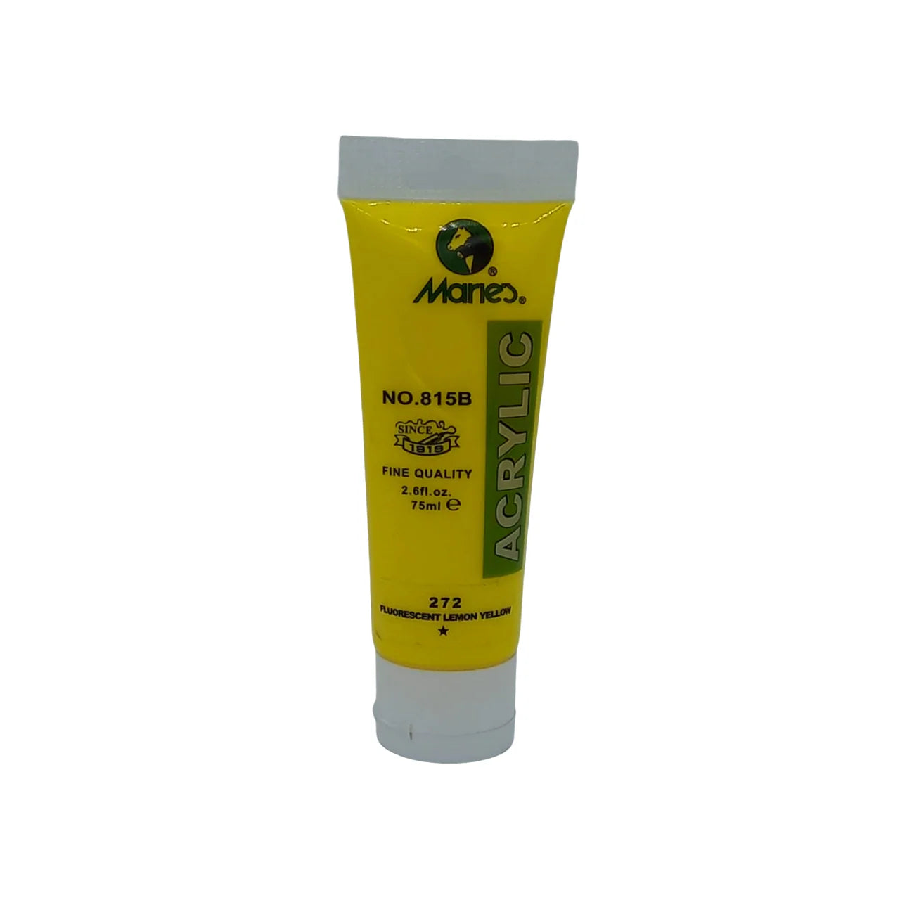 Marie's Acrylic Paint 75ml tube in shade 272 Fluorescent Lemon Yellow