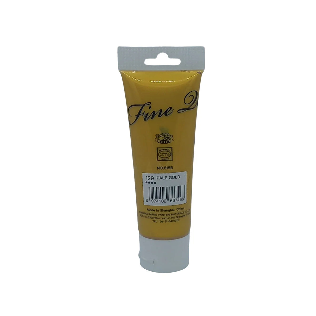 Marie's Acrylic Paint 75ml tube in shade 129 Pale Gold