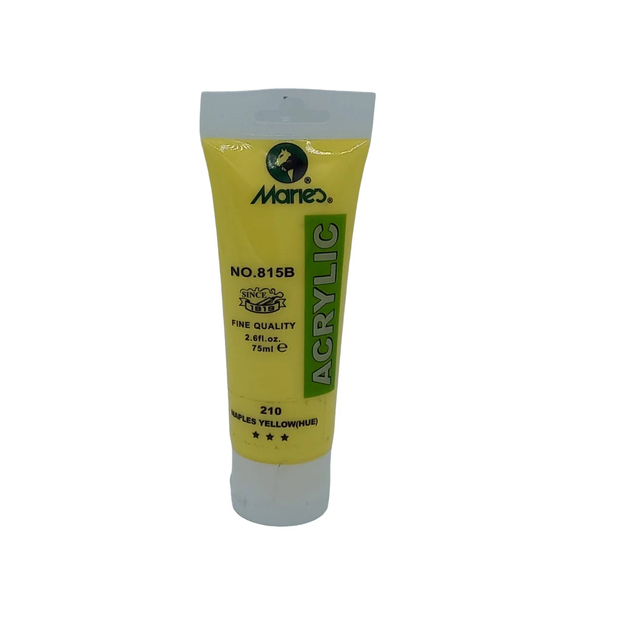 Marie's Acrylic Paint 75ml tube in shade 210 Naples Yellow (Hue)
