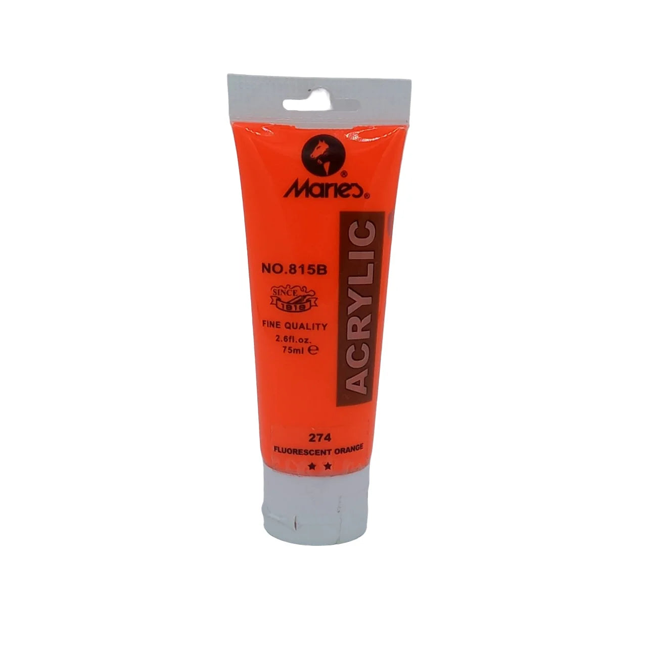 Marie's Acrylic Paint 75ml tube in shade 274 Fluorescent Orange