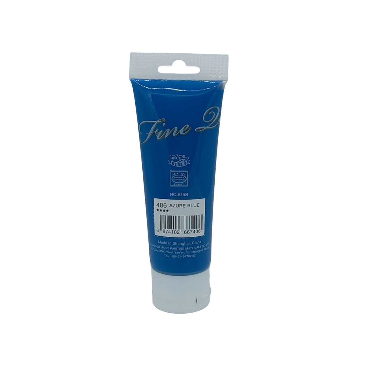 Marie's Acrylic Paint color tube 75ml in shade 486 Azure Blue
