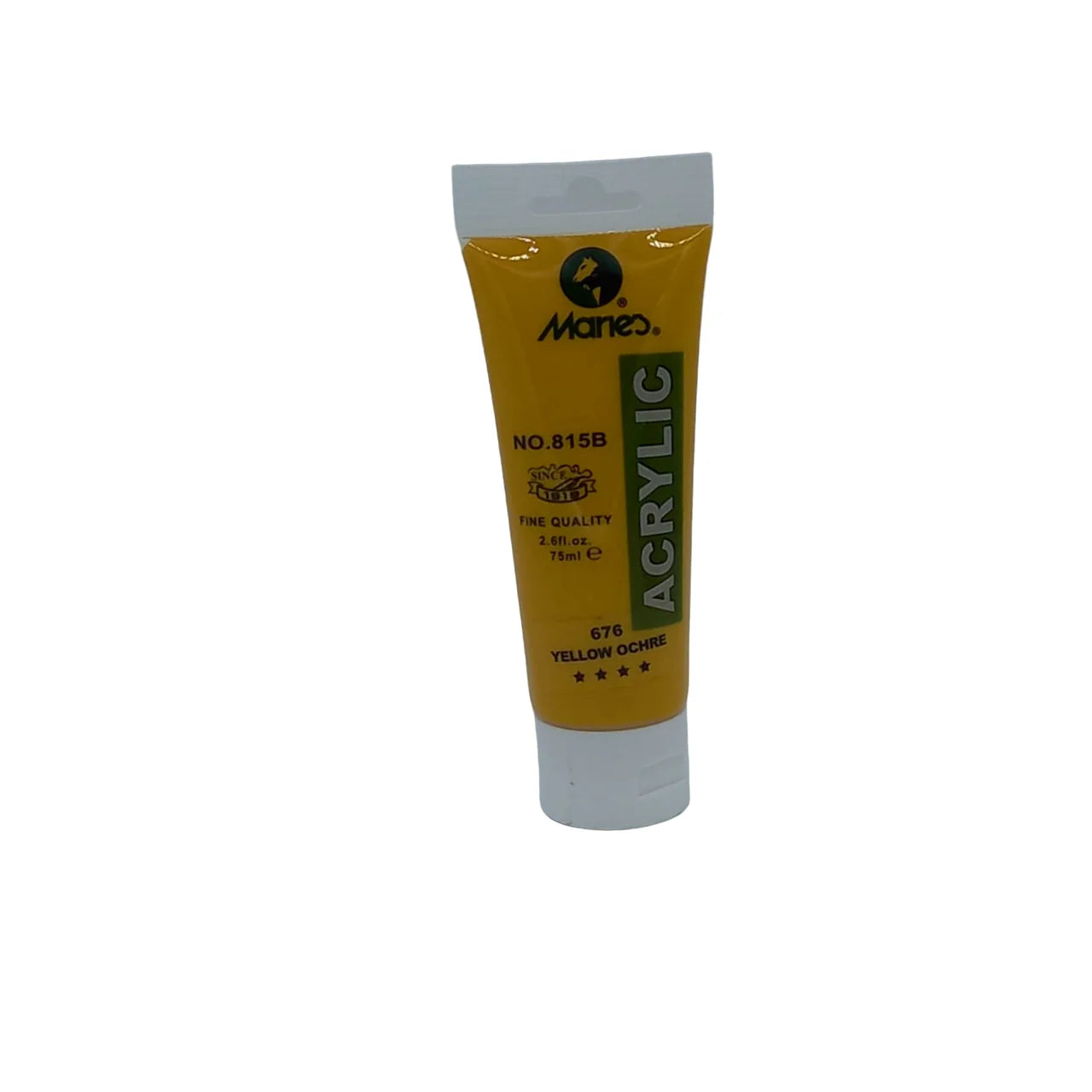 Marie’s Acrylic Paint 75ml tube in 676 Yellow Ochre color for acrylic painting