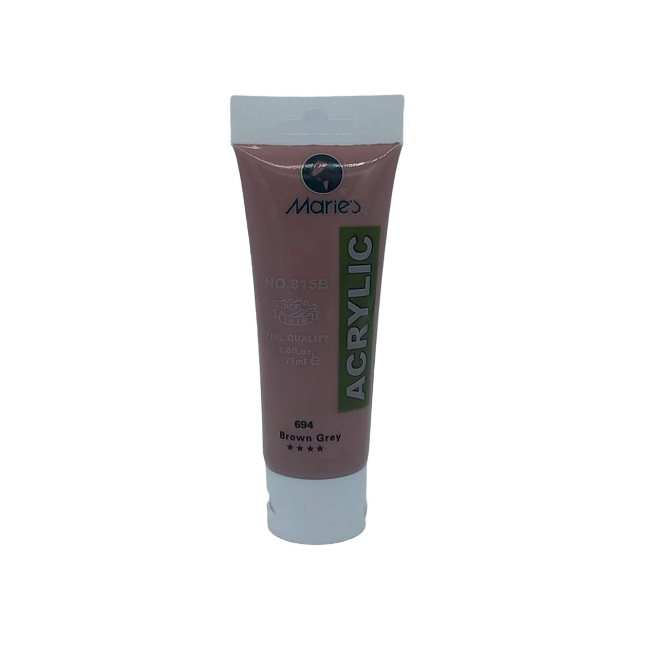 Marie’s 75ml Acrylic Paint Tube in Brown Grey 694, a versatile, earthy shade for your creative projects.