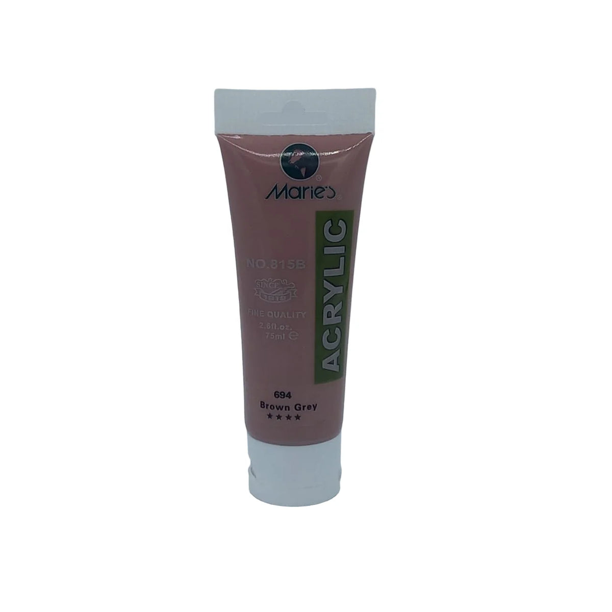 Marie’s 75ml Acrylic Paint Tube in Brown Grey 694, a versatile, earthy shade for your creative projects.