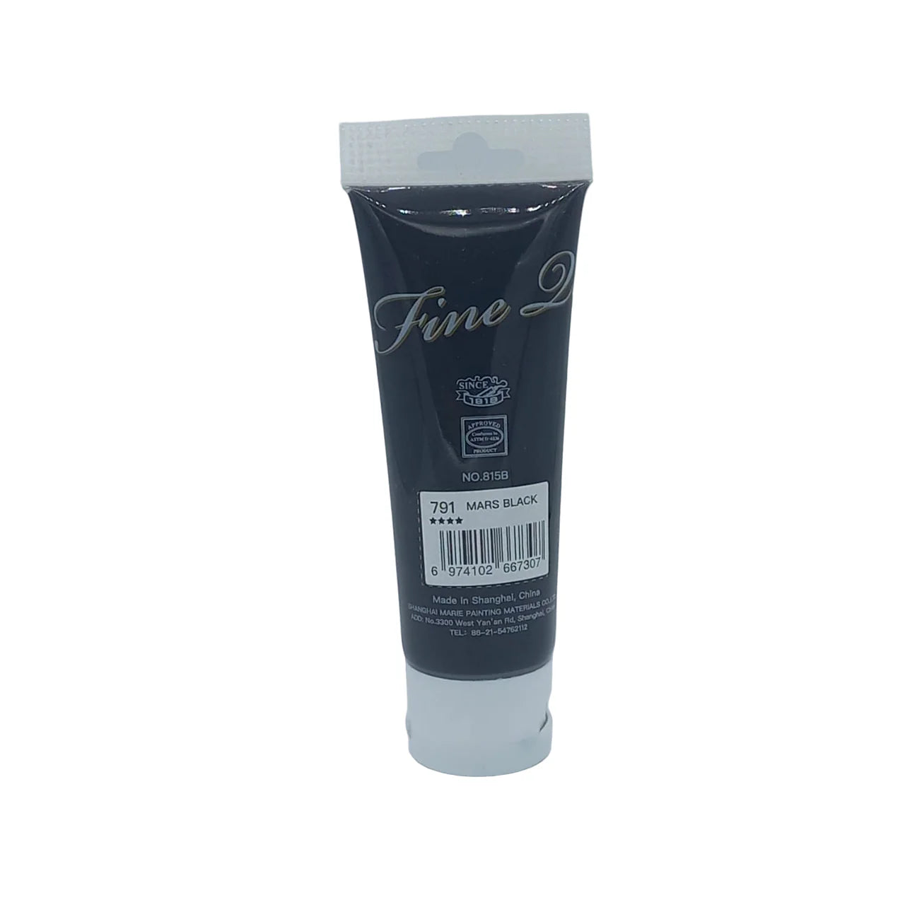 Marie's 75ml Mars Black acrylic paint tube for painting and art projects