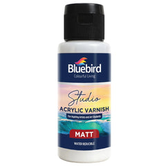 Bluebird studio acrylic varnish 100ml gloss and matt water-reducible for acrylic paintings