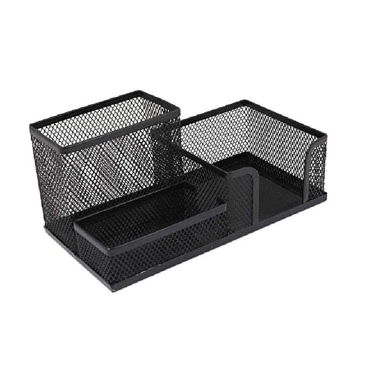 Black metal pen stand stationery holder desk organizer