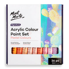 Mont Marte Acrylic Colour Pastel Paint Set Signature 36pc x 36ml