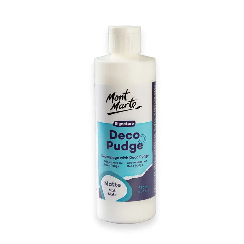 Mont Marte Deco Pudge matt craft varnish 236ml for DIY art and craft projects