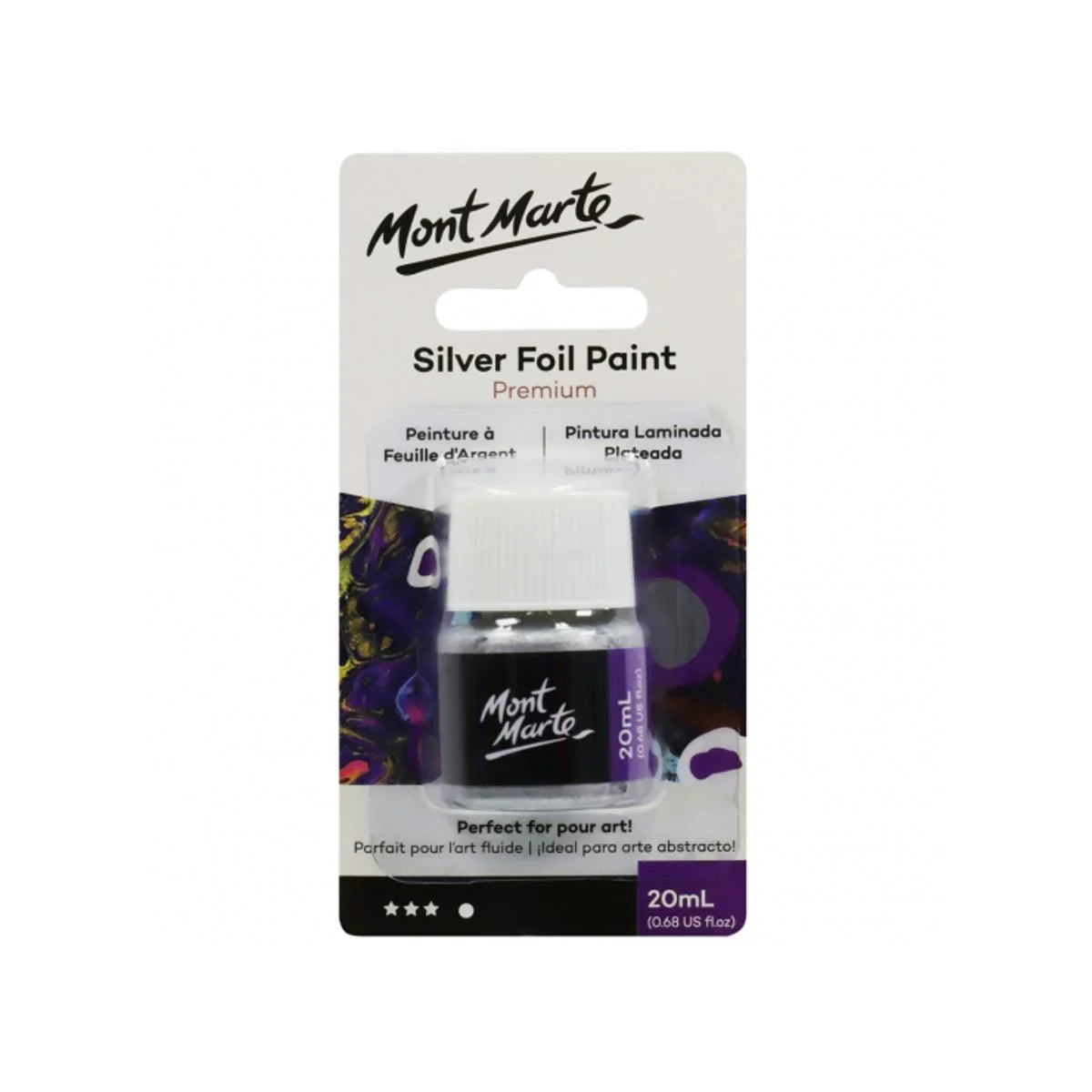 Mont Marte Foil Paint Silver – 20ml