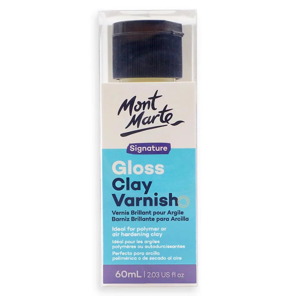 Mont Marte Gloss Clay Varnish Signature 60ml for clay projects - glossy finish and protection.