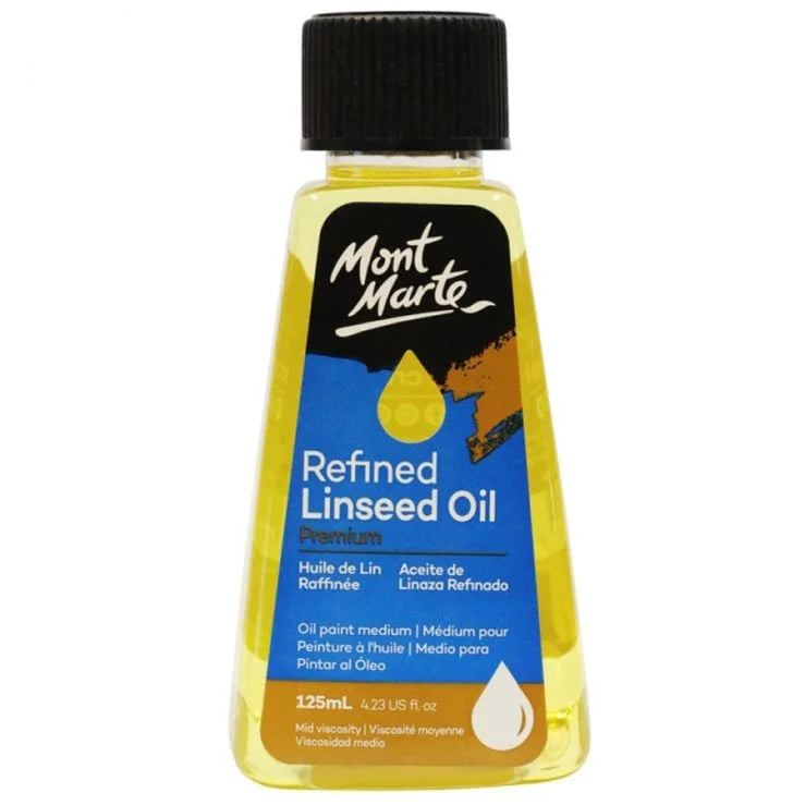Mont Marte refined linseed oil oil painting medium 125ml