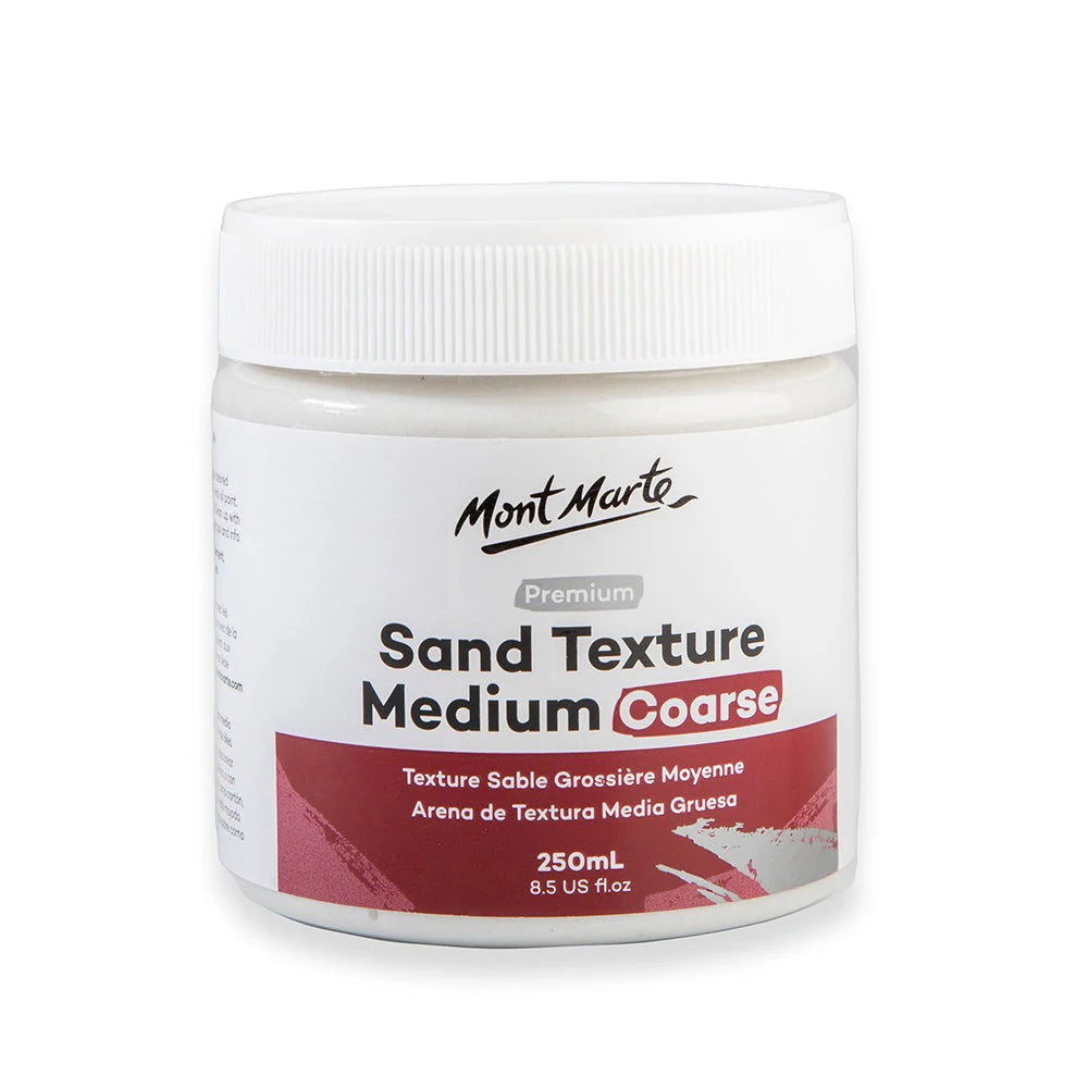Mont Marte Sand Texture Medium Coarse 250ml for art and craft texture painting
