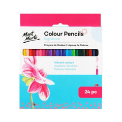 Mont Marte Signature 24pc color pencils set for drawing, coloring, and sketching