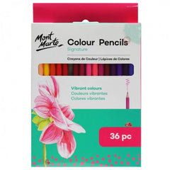 Mont Marte Signature 36pc color pencils set for drawing, coloring, and sketching