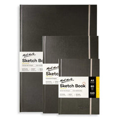 Mont Marte sketchbook A3/A4/A5 hardback with 80 sheets, 110gsm high-quality paper for sketching and drawing