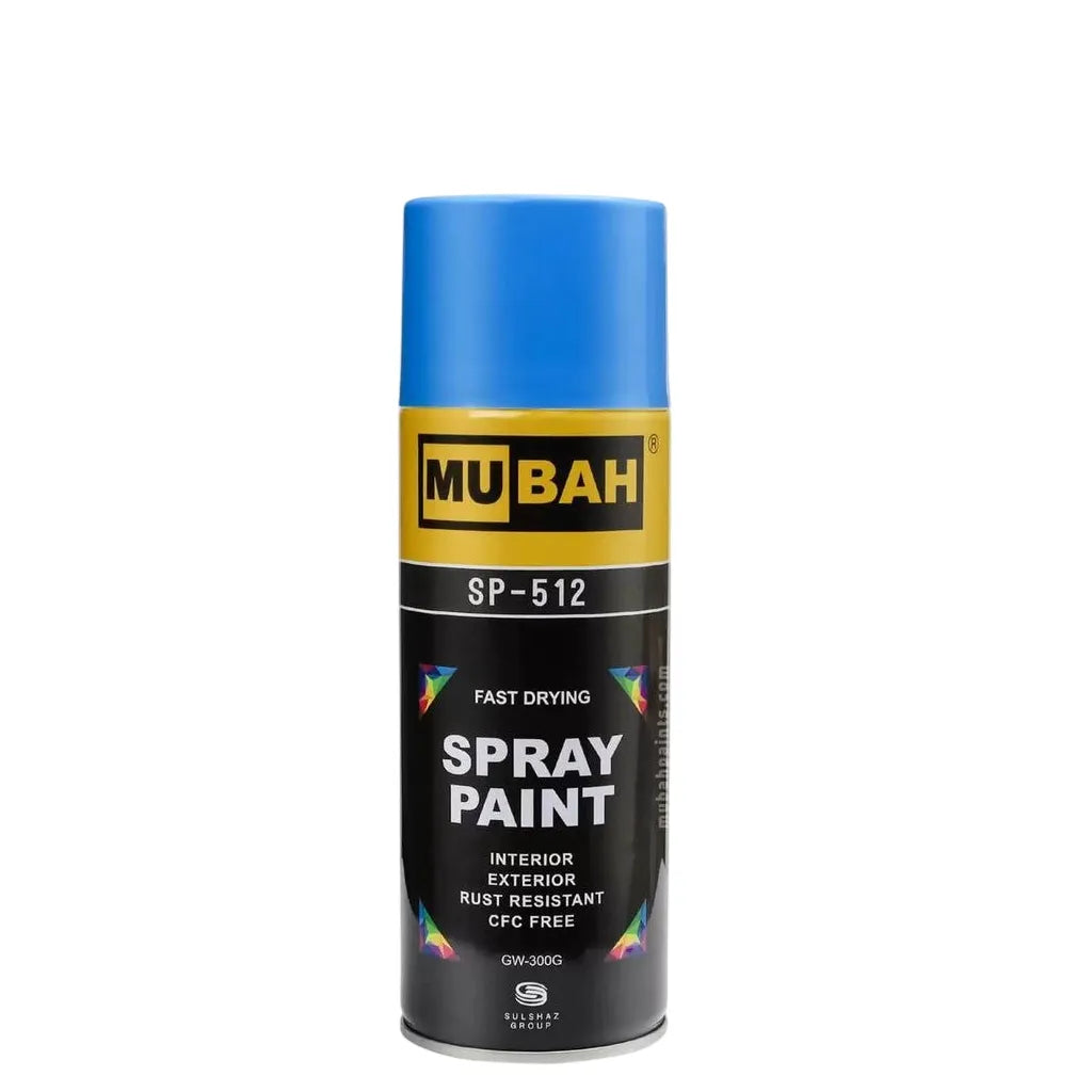 Mubah spray paint No.15 sky blue 400ml for crafts wood metal and decoration