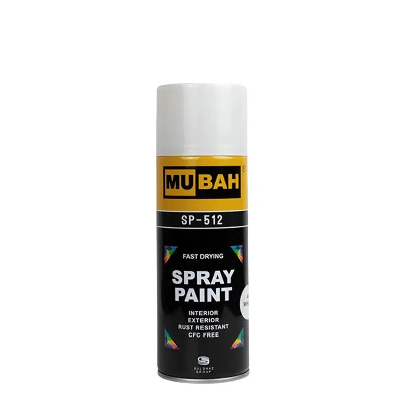 Mubah spray paint No.40 white 400ml for crafts wood metal and decoration